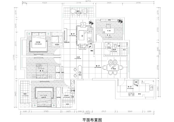 金艾陶瓷磚應(yīng)用效果：徐州開元翡翠灣F戶型裝修效果鑒賞